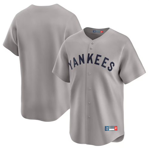 NY.Yankees Blank Player Gray Throwback Cooperstown Collection Limited Baseball Jerseys baseball jersey product view 1