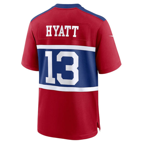 NY.Giants #13 Jalin Hyatt Alternate Player Game Jersey - Century Red American Football Jerseys football jersey product view 1