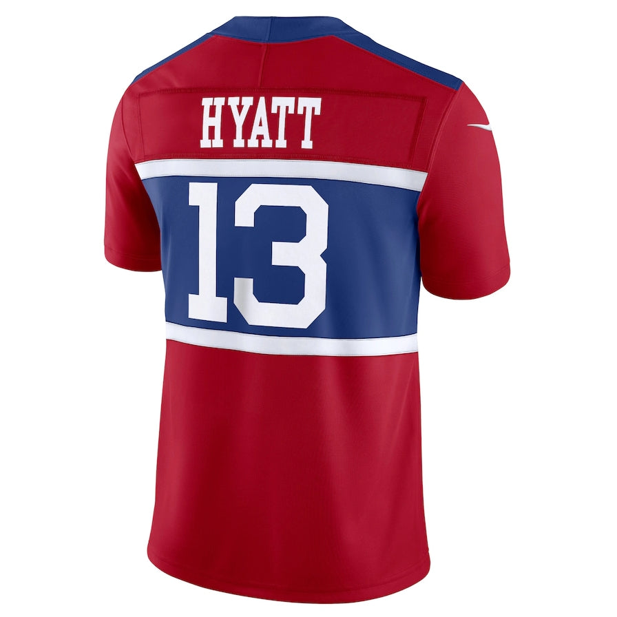 NY.Giants #13 Jalin Hyatt Vapor F.U.S.E. Limited Player Jersey - Century Red American Football Jerseys football jersey product view 1