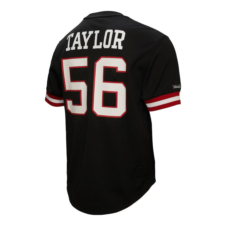 NY.Giants #56 Lawrence Taylor Mitchell & Ness Black Retired Player Mesh Top American Football Jerseys football jersey product view 1
