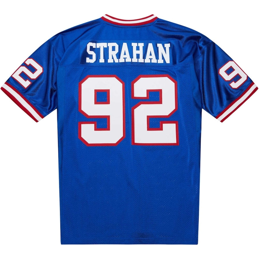 NY.Giants #92 Michael Strahan 1993 Mitchell & Ness Authentic Throwback Retired Player Jersey - Royal Stitched American Football Jerseys football jersey product view 1