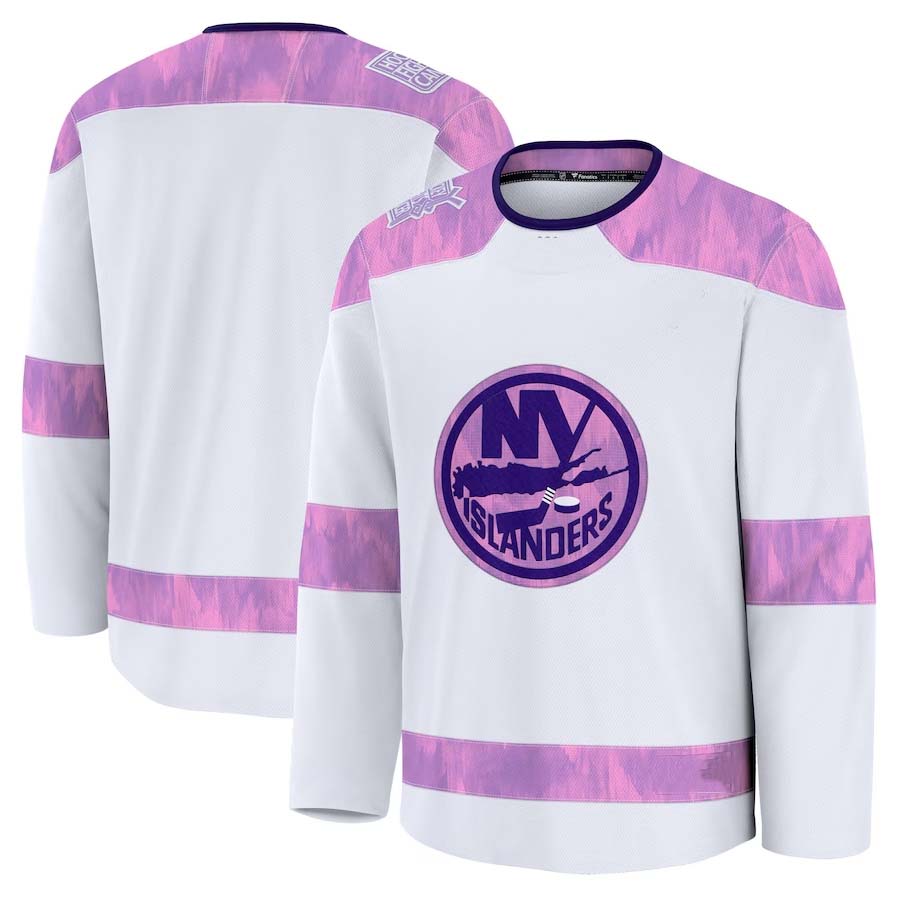 NY.Islanders Supporters Blank Player Game Hockey Jersey - White Stitched American Hockey Jerseys hockey jersey product view 1