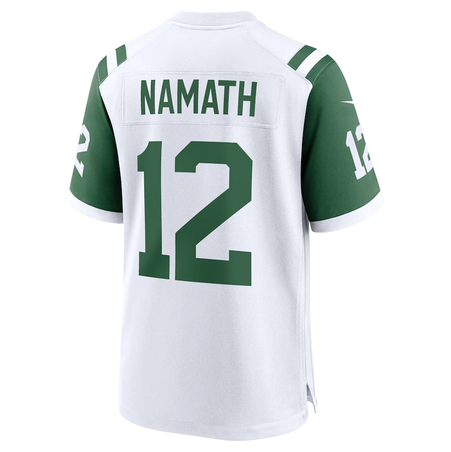 NY.Jets #12 Joe Namath Classic Player Game Jersey - White American Football Jerseys football jersey product view 1