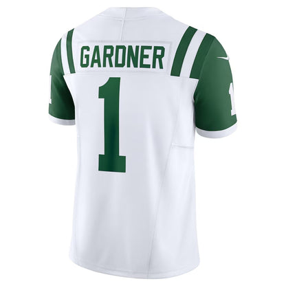 NY.Jets #1 Ahmad Sauce Gardner Player Vapor F.U.S.E. Limited Jersey - White American Football Jerseys football jersey product view 1