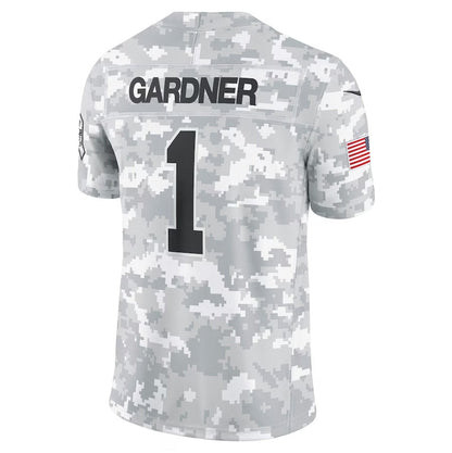 NY.Jets #1 Sauce Gardner Player Arctic Camo Salute to Service Limited Stitched American Football Jerseys football jersey product view 1