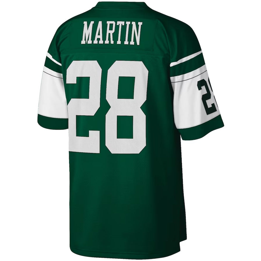NY.Jets #28 Curtis Martin Mitchell & Ness Legacy Replica Player Jersey - Green American Football Jerseys football jersey product view 1