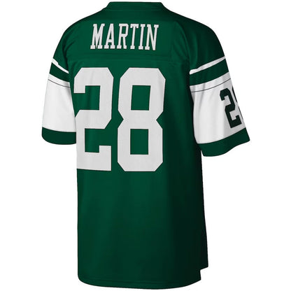 NY.Jets #28 Curtis Martin Mitchell & Ness Legacy Replica Player Jersey - Green American Football Jerseys football jersey product view 1