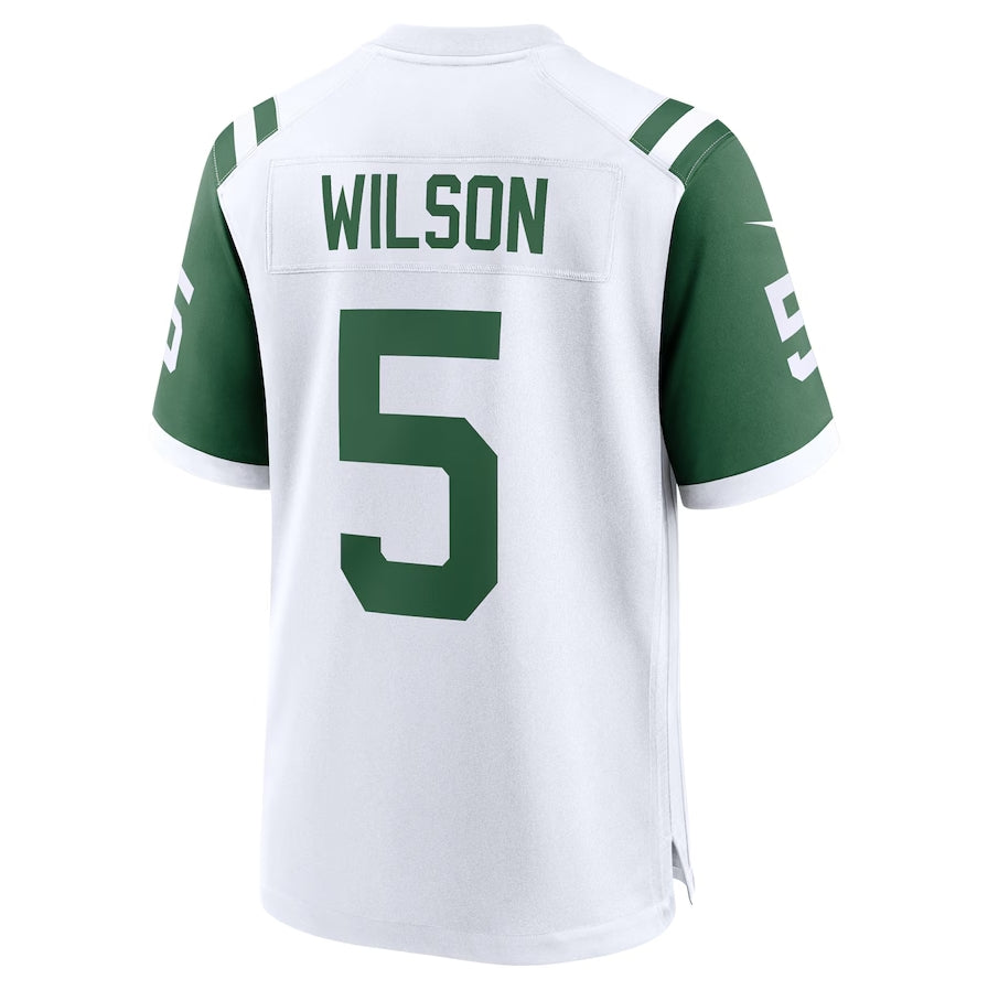 NY.Jets #5 Garrett Wilson Player Classic Game Jersey - White American Football Jerseys football jersey product view 1