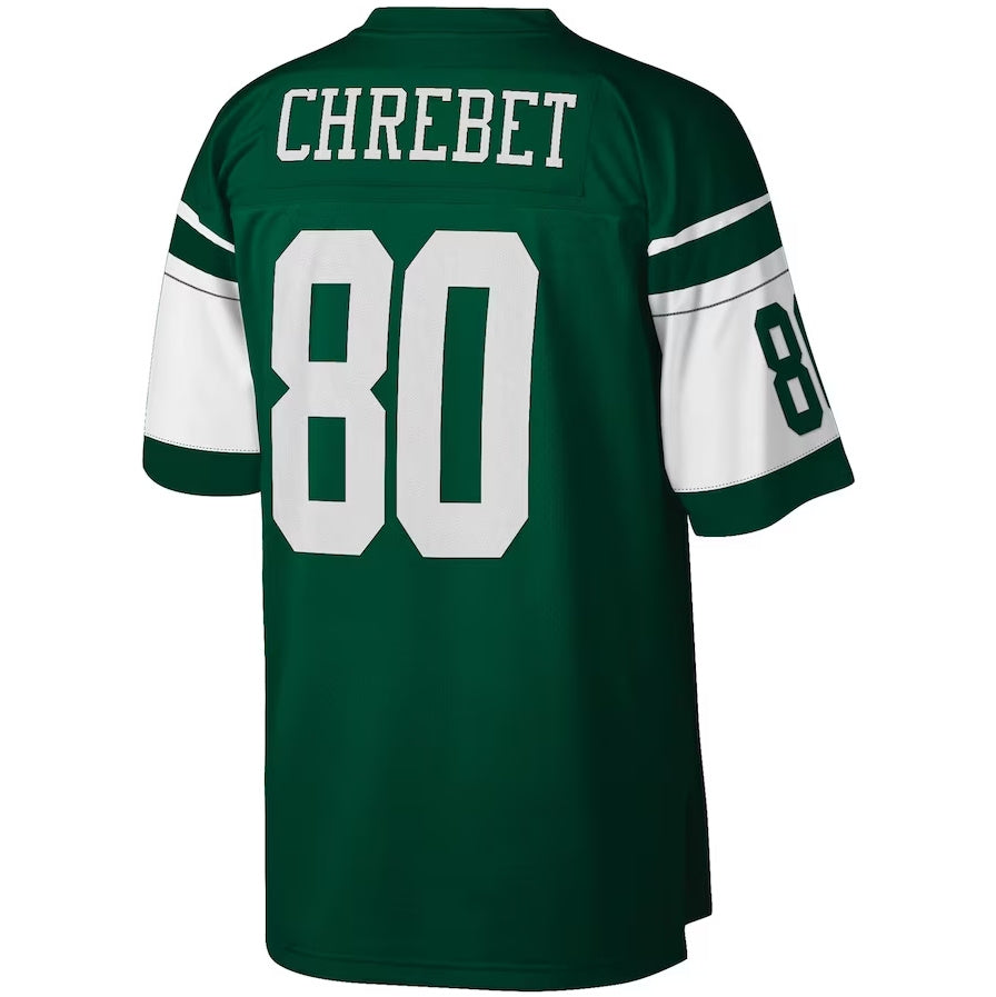 NY.Jets #80 Wayne Chrebet Mitchell & Ness Legacy Replica Player Jersey - Green American Football Jerseys football jersey product view 1