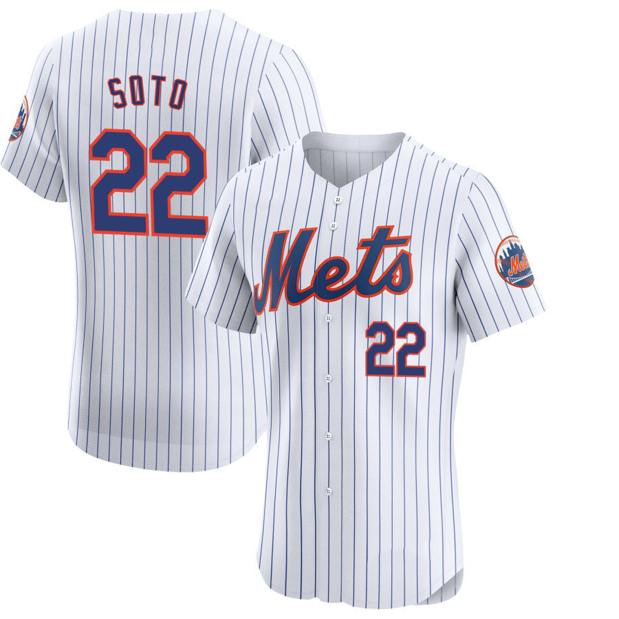 NY.Mets #22 Juan Soto Player White Home Limited Player Elite Baseball Jerseys baseball jersey product view 1
