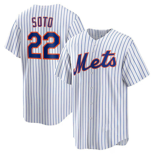 NY.Mets #22 Juan Soto White Home Replica Player Baseball Jerseys baseball jersey product view 1