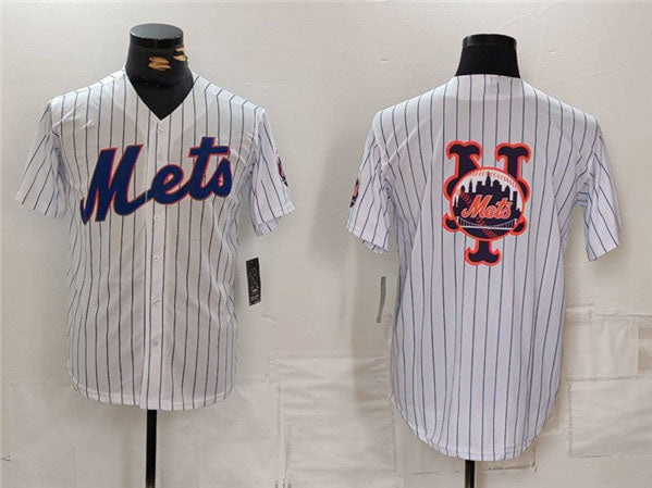 NY.Mets Blank Player White Team Big Logo Cool Base Stitched Baseball Jerseys baseball jersey product view 1