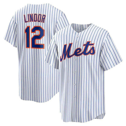 NY.Mets #12 Francisco Lindor White Home Game Player Jersey Baseball Jerseys baseball jersey product view 1