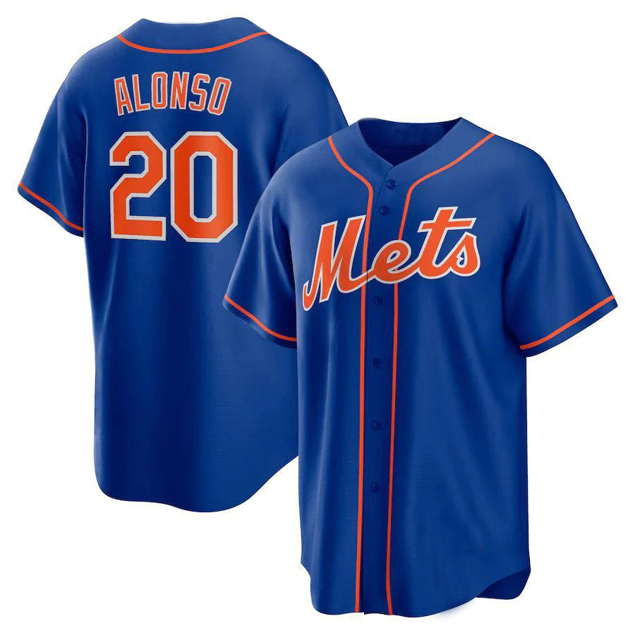 NY.Mets #20 Pete Alonso Royal Alternate Game Player Jersey Baseball Jerseys baseball jersey product view 1