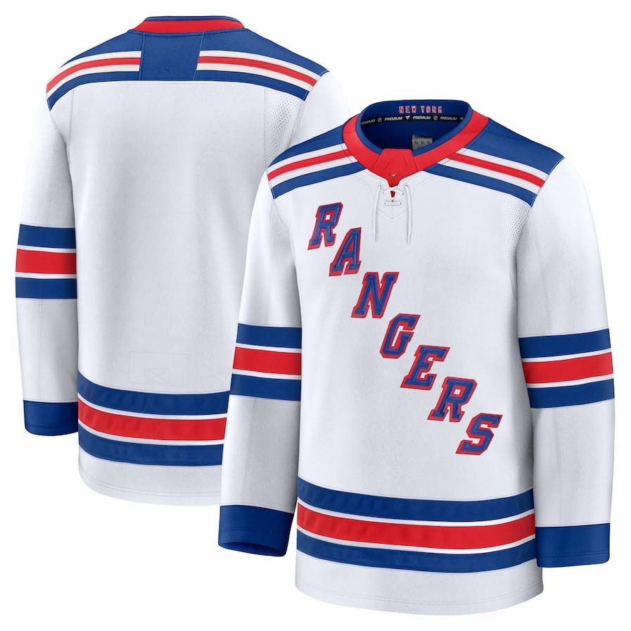 NY.Rangers Blank Player Supporters Away Premium Jersey - White Stitched American Hockey Jerseys hockey jersey product view 1