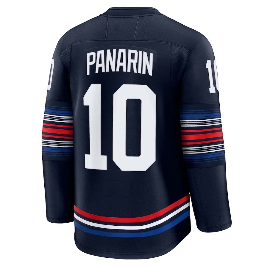 NY.Rangers #10 Artemi Panarin Supporters Alternate Premium Player Jersey - Navy Stitched American Hockey Jerseys hockey jersey product view 1