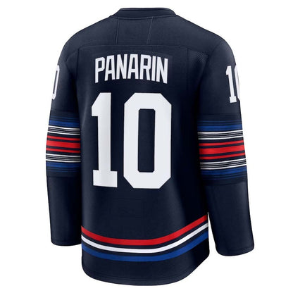 NY.Rangers #10 Artemi Panarin Supporters Alternate Premium Player Jersey - Navy Stitched American Hockey Jerseys hockey jersey product view 1