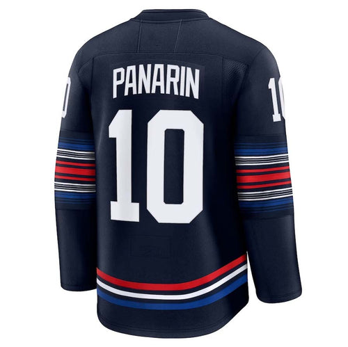 NY.Rangers #10 Artemi Panarin Supporters Alternate Premium Player Jersey - Navy Stitched American Hockey Jerseys hockey jersey product view 1