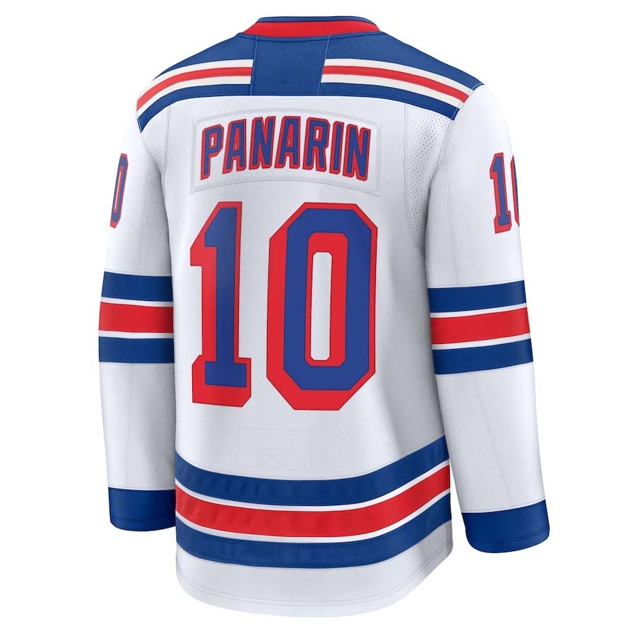 NY.Rangers #10 Artemi Panarin Supporters Away Premium Player Jersey - White Stitched American Hockey Jerseys hockey jersey product view 1