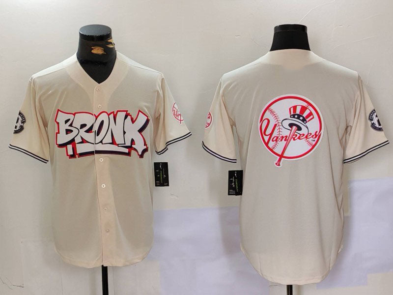 NY.Yankees Blank Cream Vapor Limited Stitched Baseball Jerseys Player Game Jersey baseball jersey product view 1