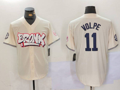 NY.Yankees #11 Anthony Volpe Cream Limited Stitched Baseball Jerseys Player Jersey baseball jersey product view 1