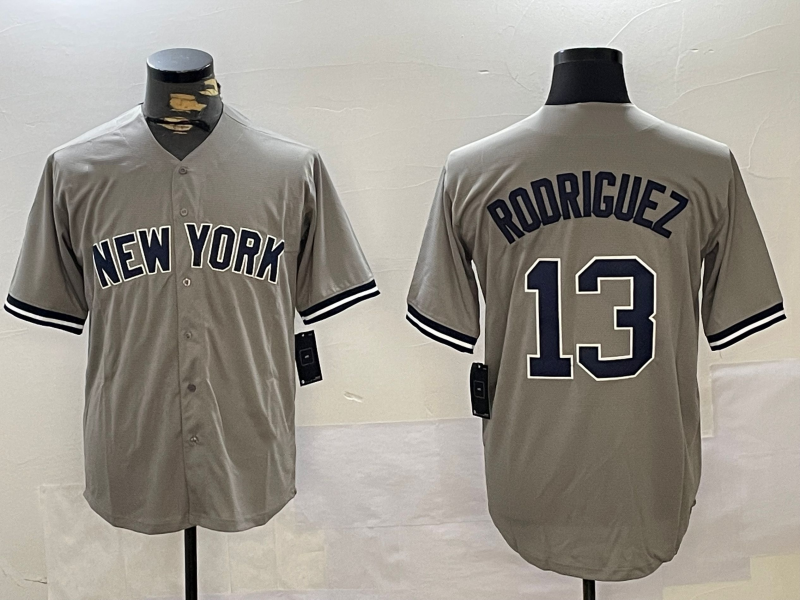 NY.Yankees #13 Alex Rodriguez Player Grey Cool Base Stitched Baseball Jerseys baseball jersey product view 1