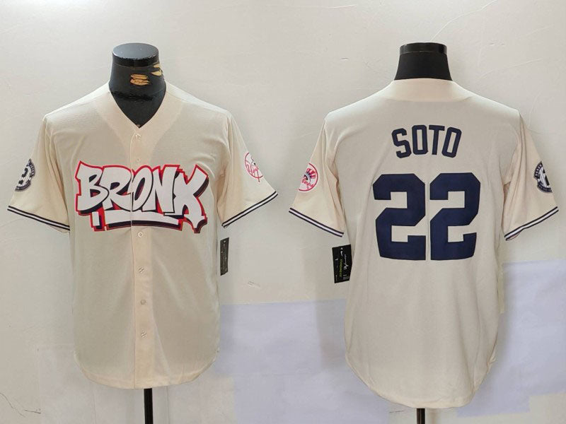 NY.Yankees #22 Juan Soto Player Cream Limited Stitched Baseball Jerseys baseball jersey product view 1