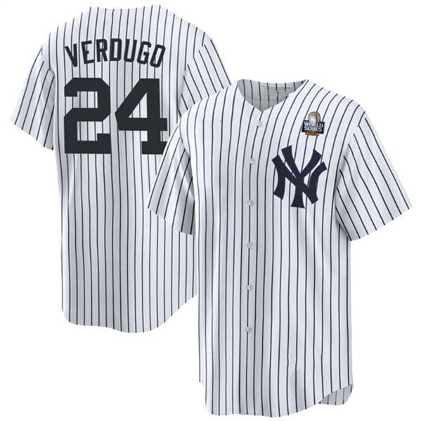 NY.Yankees #24 Alex Verdugo Player White World Series Cool Base Stitched Baseball Jerseys baseball jersey product view 1