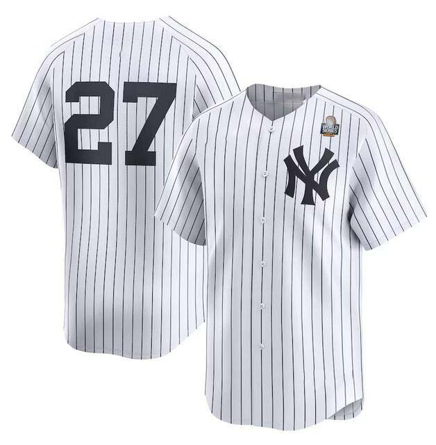 NY.Yankees #27 Giancarlo Stanton Player White World Series Home Limited Stitched Baseball Jerseys baseball jersey product view 1