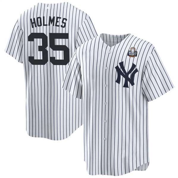 NY.Yankees #35 Clay Holmes Player White World Series Cool Base Stitched Baseball Jerseys baseball jersey product view 1