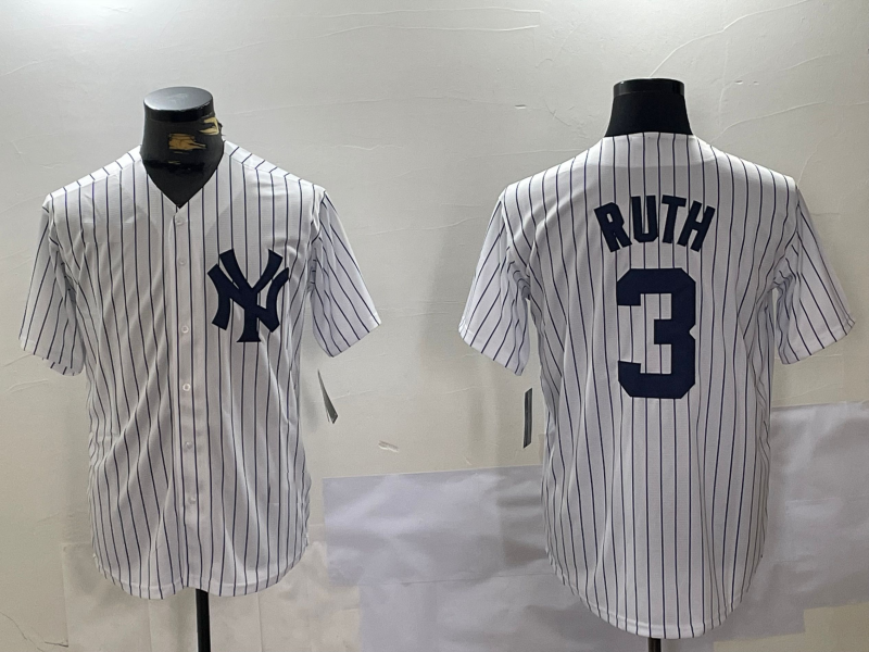 NY.Yankees #3 Babe Ruth Player White Stitched Cool Base Limited Stitched Baseball Jerseys baseball jersey product view 1