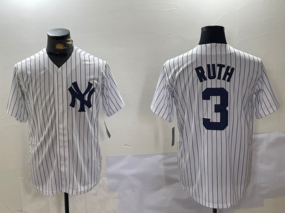 NY.Yankees #3 Babe Ruth Player White Stitched Cool Base Limited Stitched Baseball Jerseys baseball jersey product view 1