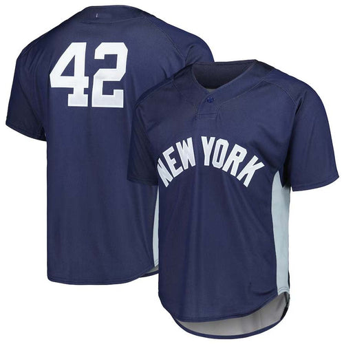 NY.Yankees #42 Mariano Rivera Player Cooperstown Collection 2009 Batting Practice Jersey - Navy Stitches Baseball Jerseys baseball jersey product view 1