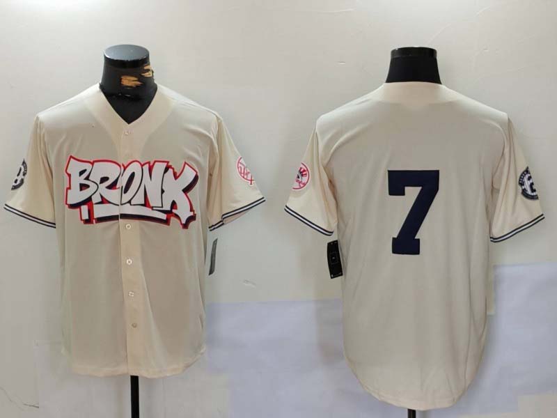 NY.Yankees #7 Mickey Mantle Player Cream Limited Stitched Baseball Jerseys baseball jersey product view 1