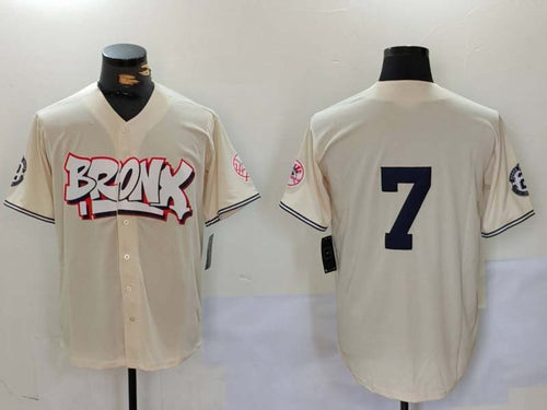 NY.Yankees #7 Mickey Mantle Player Cream Limited Stitched Baseball Jerseys baseball jersey product view 1
