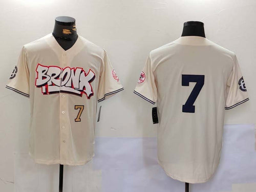 NY.Yankees #7 Mickey Mantle Game Jersey Cream Limited Stitched Baseball Jerseys Player Jersey baseball jersey product view 1
