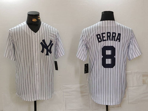 NY.Yankees #8 Yogi Berra Player Jersey White Stitched Cool Base Throwback Baseball Jerseys baseball jersey product view 1