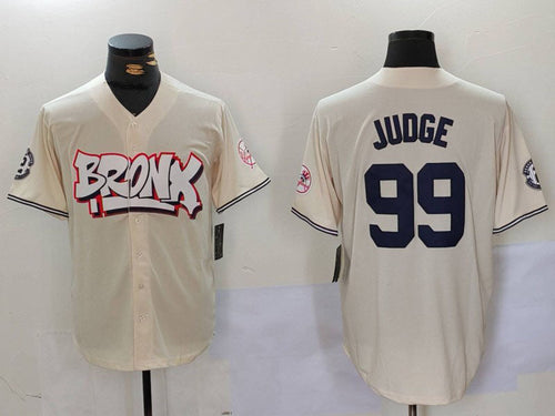 NY.Yankees #99 Aaron Judge Player Cream Limited Stitched Baseball Jerseys baseball jersey product view 1