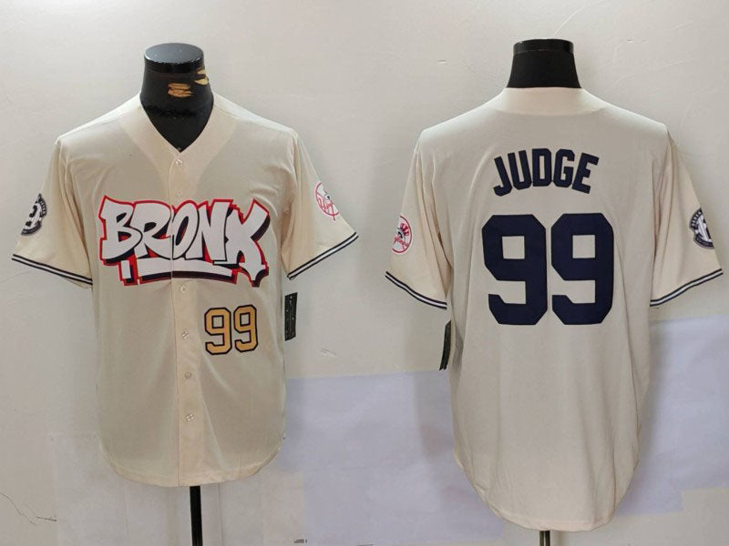 NY.Yankees #99 Aaron Judge Player Game Jersey Cream Limited Stitched Baseball Jerseys baseball jersey product view 1