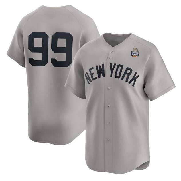 NY.Yankees #99 Aaron Judge Player Gray World Series Limited Stitched Baseball Jerseys baseball jersey product view 1