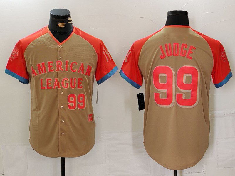 NY.Yankees #99 Aaron Judge Player Number Cream All Star Limited Stitched Baseball Jerseys baseball jersey product view 1