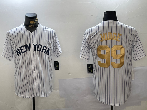 NY.Yankees #99 Aaron Judge Player White Pinstripe Fashion Cool Base Stitched Baseball Jersey baseball jersey product view 1