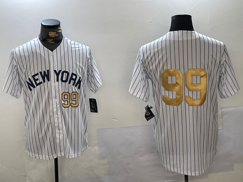 NY.Yankees #99 Aaron Judge White Pinstripe Player Jersey Fashion Cool Base Stitched Baseball Jerseys baseball jersey product view 1