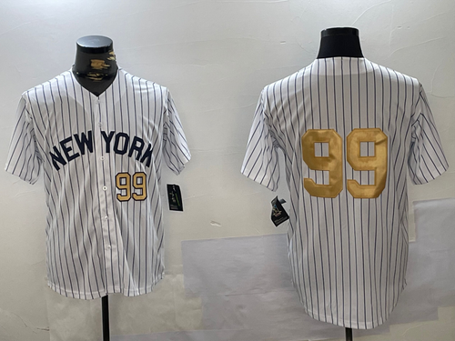 NY.Yankees #99 Aaron Judge White Pinstripe Player Jersey Fashion Cool Base Stitched Baseball Jerseys baseball jersey product view 1