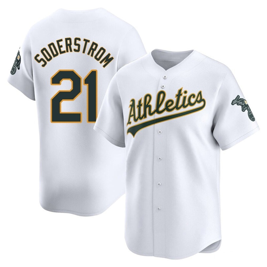 Athletics #21 Tyler Soderstrom Player White Home Replica Baseball Jerseys baseball jersey product view 1