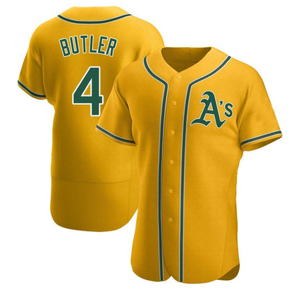 Athletics #4 Lawrence Butler Player Gold Home Limited Elite Baseball Jerseys baseball jersey product view 1