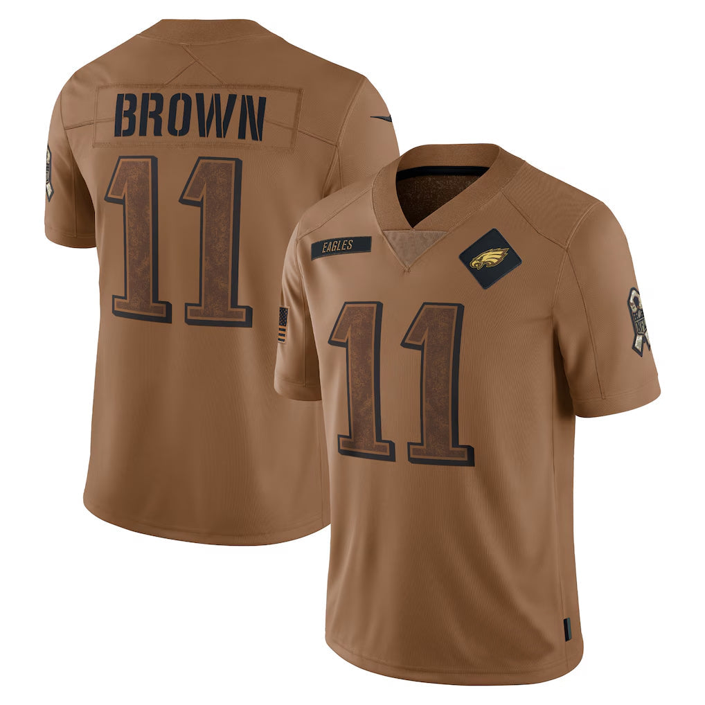 P.Eagles #11 A.J. Brown Player Brown Salute To Service Limited Football Jerseys football jersey product view 1