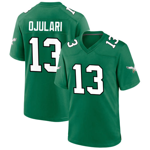 P.Eagles #13 Azeez Ojulari Player Kelly Green Home Game Football Jerseys football jersey product view 1