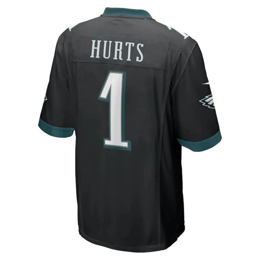 P.Eagles #1 Jalen Hurts Black Player Game Jersey Stitched American Football Jerseys football jersey product view 1