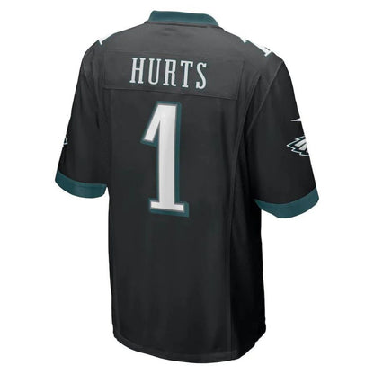P.Eagles #1 Jalen Hurts Black Player Game Jersey Stitched American Football Jerseys football jersey product view 1